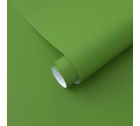 Yomshi Pellicola autoadesiva per mobili, tinta unita, verde, 40 x 1000 cm, moderna, adatta per gli inquilini, in vinile, impermeabile, per armadi, piani di lavoro, pareti