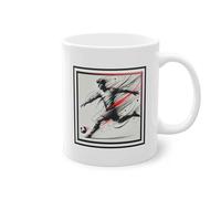 YOMYLE Tazza da regalo - Regalo economico - Uomo Calciatore - Calcio Calcio White Glossy 11oz