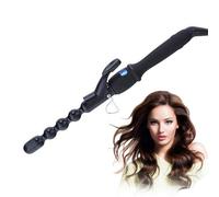 YONAIL Bigodino per capelli lunghi con bacchetta arricciacapelli in ceramica ondulata con display LCD a barile lungo per capelli ricci