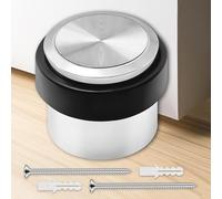 Yonality Fermaporta da pavimento, Ferma Porta tondo con accessori per il montaggio a vite, Anneau en caoutchouc protégeant la porte, per Ufficio, Hotel, Camerette, Bagno, Balcone, Cucina