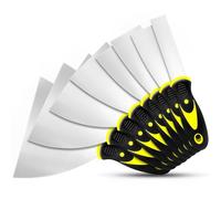 Yonality Set di 8 spatole in acciaio inox con manico in plastica, Raschietti per Pareti, Spatola per Stucco, Cazzuola per Muratore, Spatola Multiuso per Rimuovere Carta da Parati e per Riparare Pareti