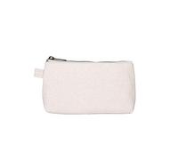 YONBEN Borsa da toilette da viaggio per donna Borsa cosmetica con due divisori Organizer portatile per borsa per il trucco (beige)