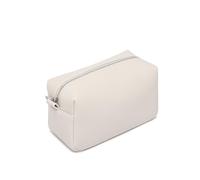 YONBEN Borsa organizer in pelle PU borsa cosmetica leggera con chiusura ad anello perfetta borsa per trucco da viaggio per le donne, Rovere francese, Semplice