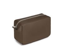YONBEN Borsa organizer leggera per cosmetici con chiusura ad anello, perfetta borsa da viaggio per il trucco da donna, in nylon, design stand up, Marrone/Nylon, Semplice