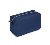 YONBEN Borsa organizer leggera per cosmetici con chiusura ad anello, perfetta borsa da viaggio per il trucco da donna, in nylon, design stand up, Blu navy/Nylon, Semplice