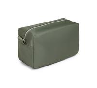 YONBEN Borsa organizer leggera per cosmetici con chiusura ad anello, perfetta borsa da viaggio per il trucco da donna, in nylon, design stand up, Verde militare/Nylon, Semplice