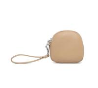 YONBEN Borsa organizer per trucchi da viaggio, borsa da toeletta con cerniera, piccola pochette per trucchi con tasche, design con cinturino (poliuretano/sabbia)