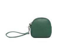 YONBEN Borsa organizer per trucchi per borsetta, da viaggio, per articoli da toeletta con cerniera, piccola borsa per il trucco con tasche, design con cinturino (nero-nylon).., Pu/Verde Foresta