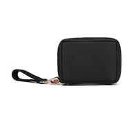 YONBEN Borsa portaoggetti a portafoglio da donna, piccola tasca per cambio progettata con contratti multipli per una migliore classificazione degli oggetti, Nero/Nylon, Semplice