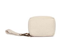 YONBEN Borsa portaoggetti in tela da donna, piccola tasca per cambio progettata con contratti multipli per una migliore classificazione degli oggetti, Beige, Alla moda