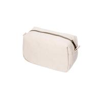 YONBEN Organizer Bag Borsa Cosmetica Leggera con Chiusura Ad Anello Perfetta Borsa Da Viaggio Trucco per Le Donne in nylon Stand Up Design (Beige)