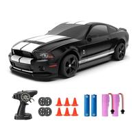 YONCHER Macchina Telecomandata, RC Drift Car per Bambini, Ford Mustang Shelby GT500 con licenza ufficiale, 1:24 20KM/H 4WD Macchine Telecomandate, Radiocomandata Auto per Adulta