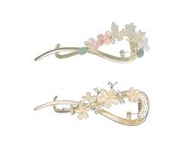 Yonchic 2 fermagli per capelli in metallo, stile semplice, antiscivolo, eleganti, per capelli sottili/medi, accessori per capelli di varie forme