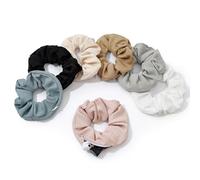 Yonchic 7 elastici per capelli con tasca con cerniera, per donne e ragazze, scomparti nascosti segreti, elastici per coda di cavallo, elastici per capelli (colore neutro)