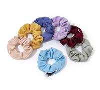 Yonchic 7 elastici per capelli con tasca con cerniera, per donne e ragazze, scomparti nascosti segreti, elastici per coda di cavallo, elastici per capelli (multicolore)