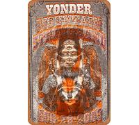 Yonder Mountain String Band - 2009 poster Red Rocks Morrison, CO retrò metallo stagno cartello vintage 30,5 x 20,3 cm decorazione da parete