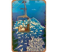 Yonder Mountain String Band - 2010 poster Crested Butte, CO retrò metallo stagno cartello vintage 30,5 x 20,3 cm decorazione da parete