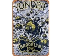 Yonder Mountain String Band - 2012 poster New York Brooklyn retrò metallo stagno cartello vintage 30,5 x 20,3 cm decorazione da parete