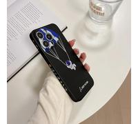 Yonds Queen Custodia Carina per iPhone 14 Pro, Design Cool Cartoon Astronauta Spazio Razzo Luna Elegante Morbida TPU Bumper Antiurto Anti-Scivolo Custodia Protettiva (iPhone 14 Pro, Flying)