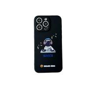 Yonds Queen Custodia carina per iPhone 16 Pro, motivo astronauta, spazio, pianeta luna, design elegante, in morbido TPU, protettiva, antiscivolo, antiurto, alla moda (iPhone 16 Pro, musica)