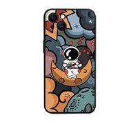 Yonds Queen Custodia per iPhone SE 2022 (terza generazione) e iPhone 7/8/SE2 (2020), motivo in stile fumetto con astronauta pianeti luna spazio in TPU antiurto (iPhone 7/8/SE3, Moon)