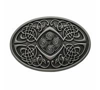 YONE Fibbia per Cinture Celtic Knot Oval Belt Buckle Grey
