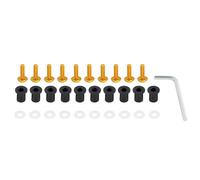 yoneleu Viti Moto Compatibile con Yamaha per MT07 MT09 Moto per Parabrezza per M5 Bulloni Viti Kit di Fissaggio per Moto Viti(Yellow)