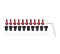 yoneleu Viti Moto Compatibile con Yamaha per MT07 MT09 Moto per Parabrezza per M5 Bulloni Viti Kit di Fissaggio per Moto Viti(Red)