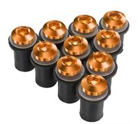yoneleu Viti Moto per ZX6R ZX7R ZX9R ZX10R ZX12R ZX14R 10 PCS per M5 Moto Parabrezza Parabrezza Vento Deflettori Bulloni Kit(Orange)