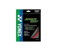 YONEX Aerobite Boost - Corda ibrida per badminton, controllo massimo e rotazione, 0,72 mm, 21 GA 5,5 m, croce 0,61 mm, 22 GA 5 m, colori a scelta (grigio/rosso)