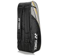 Yonex Elegante borsa per kit da badminton, doppio scomparto con cerniera per riporre 6 racchette e vestiti, tasca laterale, cinghie posteriori, scomparto per accessori, realizzata in India