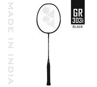 Yonex GR 303i - Racchetta da badminton con copertura completa, colore: nero, taglia: standard, materiale: alluminio, per principianti, forma: isometrica, alta resistenza, leggera per un controllo