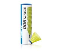 Volani da badminton Yonex Mavis 600 Yellow (6 Pack) striscia blu (fino a 11-21°C)