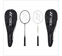 Yonex Racchetta da badminton GR 303I Made in India 2 pezzi con copertura completa, colore: nero/bianco