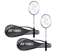 YONEX ZR 100 - Racchetta da badminton leggera in alluminio con copertura completa, set da 2, colore: Blu/Blu