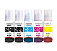Yongairuink GI-55 GI55 Multipack di ricambio per GI 55 per stampanti CAN MAXIFY GX1050 GX2050 (5 confezioni, 2 nere, 1 ciano, 1 magenta, 1 giallo)