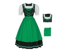 Yongany Costume da donna per festival della birra tedesca, vestito bavarese da birra tedesca, vestito elegante per festival, birra, carnevale, vestito da donna