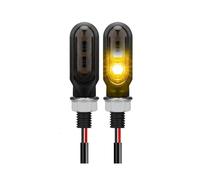 yongewu Indicatori Moto 2 Pezzi Universali Indicatori di Direzione per Moto Luci Indicatori Lampeggianti Lampeggianti Colore Ambra Accessori Indicatori di Direzione Laterali per Moto(Black)