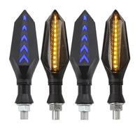yongewu Indicatori Moto 2PCS/4PCS Universale Motociclo Indicatore di Direzione Lampeggiante Sequenziale Luci di Segnalazione Lampeggianti Luci di Marcia Moto Accessori Luci Lampeggianti(Blue,4piece)