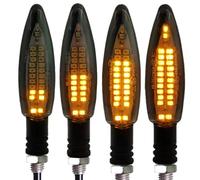 yongewu Indicatori Moto Indicatori di Direzione Universali per Motociclette Relè Incorporato Luci di Direzione per Motociclette Luci di Segnalazione Luci di Marcia Diurna Accessori(4pcs)