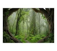 YongFoto 1,5x1m poliestere Fondale Foto Vista delle giungle della foresta verde Grandi vecchi alberi Sentiero stretto Sfondo fotografico Fotografia Sfondo Studio Prop Decorazione