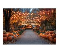 YongFoto 1,5x1m Sfondo autunnale del Ringraziamento Fotografia di sfondo del mercato autunnale delle zucche rurali Decorazioni per la festa del raccolto per studio fotografico per ritratti