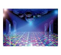 YongFoto 1,5x1m Vinile sfondo Fotografico Luci da discoteca Sfondo del palcoscenico Sfere dello specchio Stelle lucenti sfondo per studio Fotografico fondali fotografici festa fondale foto