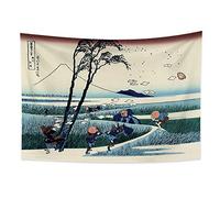 YONGFOTO 100x70cm Ukiyo-e Arazzo Monte Fuji 36 Viste Camera Tappezzerie Ejiri nella provincia di SurugaPaesaggio Arte muraria Giapponese Pittura tradizionale Stile Toyo Arazzi