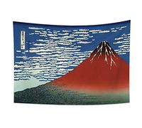 YONGFOTO 100x70cm Ukiyo-e Arazzo Monte Fuji 36 Viste Camera Tappezzerie Monti Fuji con tempo serenoPaesaggio Arte muraria Giapponese Pittura tradizionale Stile Toyo Arazzi