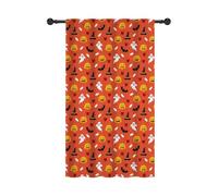 YONGFOTO 107x160cm Tende di Halloween per il soggiorno Zucca dei animati fantasma caramelle pipistrelli Vacanze autunnali filtraggio della luce tende a pacchetto decorazioni festive, 1 Pannello