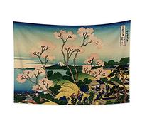 YONGFOTO 150x100cm Ukiyo-e Arazzo Monte Fuji 36 Viste Camera Tappezzerie il Fuji di Gotenyama a Shinagawa su TokaidoPaesaggio Arte muraria Giapponese Pittura tradizionale Stile Toyo Arazzi