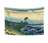 YONGFOTO 150x100cm Ukiyo-e Arazzo Monte Fuji 36 Viste Camera Tappezzerie Kajikazawa nella provincia di KaiPaesaggio Arte muraria Giapponese Pittura tradizionale Stile Toyo Arazzi