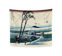 YONGFOTO 180x160cm Ukiyo-e Arazzo Monte Fuji 36 Viste Camera Tappezzerie Ejiri nella provincia di SurugaPaesaggio Arte muraria Giapponese Pittura tradizionale Stile Toyo Arazzi