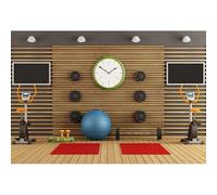 YongFoto 2,5x1,8m fondale da ginnastica Stadium fitness attrezzature fondali per fotografia shabby in legno da parete sport vinile sfondo foto donna uomo ritratti studio puntelli